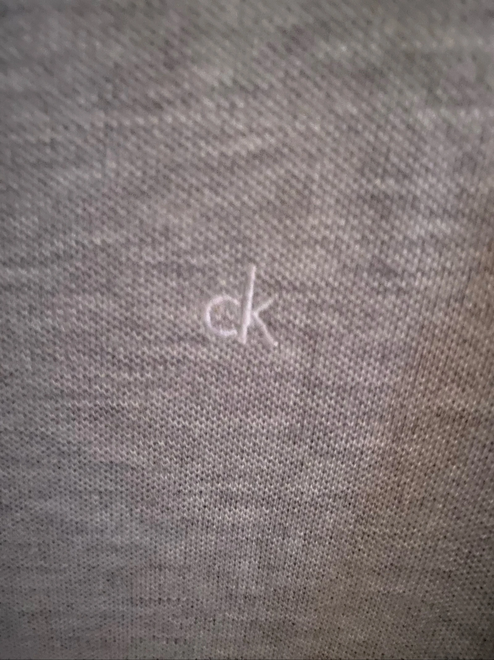 Polo Calvin Klein Jeans cinza mesclado 100 % algodão – Logo CK bordado – Tamanho M – photo 4